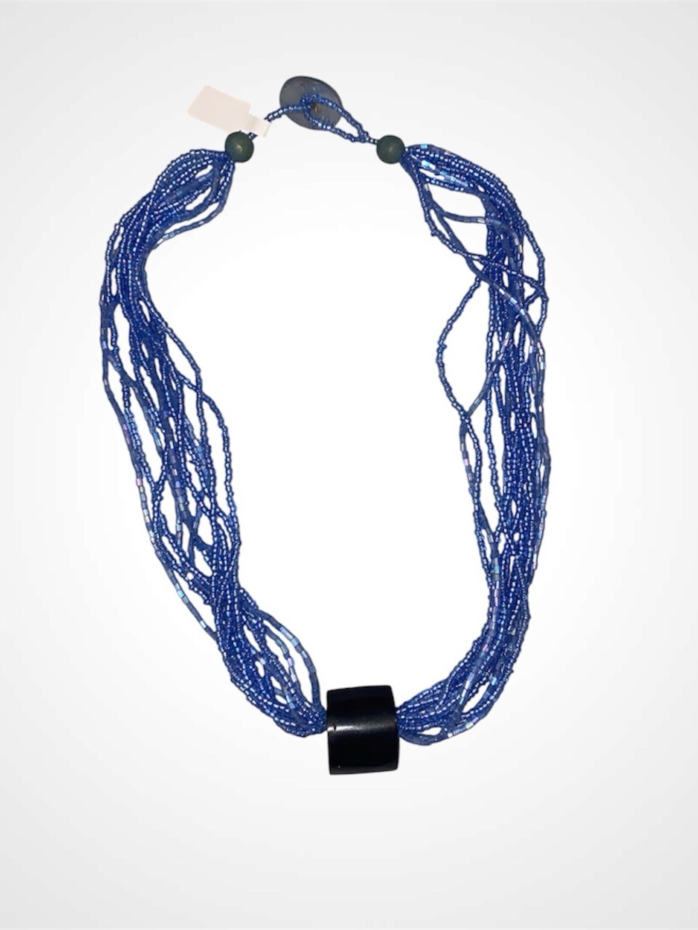 Vintage Blue Multi-Strand Beaded Necklace - Brand Unknown